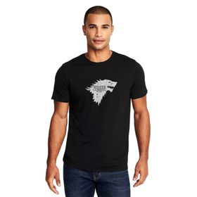 Qivi G O T Stark Baskılı Siyah Erkek Örme T-shirt