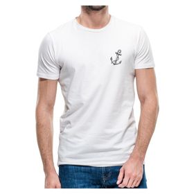 Qivi Gri Çapa Baskılı Beyaz Erkek T-shirt