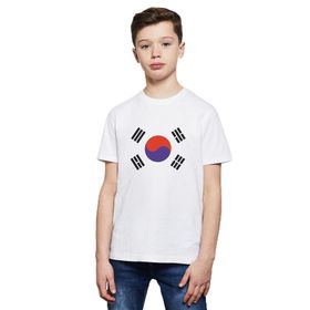 Qivi Güney Kore South Korea Baskılı Beyaz Unisex Çocuk T-shirt