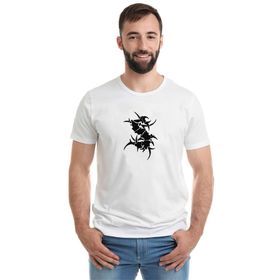 Qivi Heavy Metal Logo Baskılı Beyaz Erkek T-shirt
