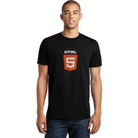 Qivi Html 5 Baskılı Siyah Erkek Örme T-shirt