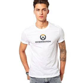 Qivi Icons Transparent Emblem Overwatch 2 Baskılı Siyah Erkek Örme T-shirt