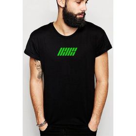 Qivi İkon Logo Baskılı Siyah Erkek Örme T-shirt