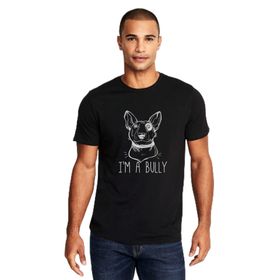Qivi I'm A Bully Baskılı Siyah Erkek Örme T-shirt