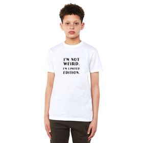 Qivi I'm Not Weird I'm Limited Edition Baskılı Unisex Çocuk Beyaz T-shirt