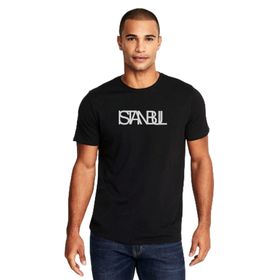 Qivi İstanbul Baskılı Siyah Erkek Örme T-shirt