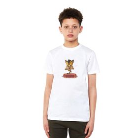Qivi Jade Zooba Battle Royale Baskılı Beyaz Erkek Çocuk T-shirt