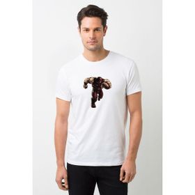 Qivi Juggernaut Baskılı Beyaz Erkek T-shirt