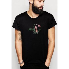 Qivi Katy Perry Wide Awake Baskılı Siyah Erkek Örme T-shirt