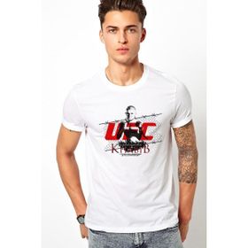 Qivi Khabib Nurmagomedov Baskılı Beyaz Erkek T-shirt