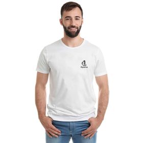Qivi Kova Burcu Baskılı Beyaz Erkek T-shirt