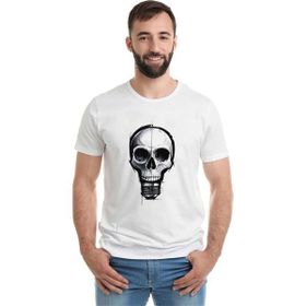 Qivi Kuru Kafa Baskılı Beyaz Erkek T-shirt