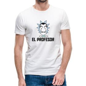 Qivi La Case De Papel El Profesor Baskılı Beyaz Erkek T-shirt