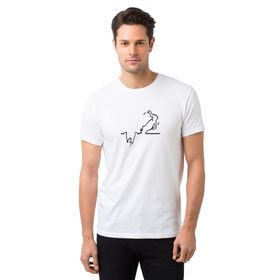 Qivi La Linea Trt Cizgi Adam Accident Baskılı Beyaz Erkek T-shirt