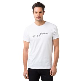 Qivi La Linea Trt Cizgi Adam How Baskılı Beyaz Erkek T-shirt