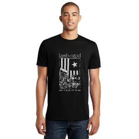 Qivi Lamb Of God There Is No Baskılı Siyah Erkek Örme T-shirt