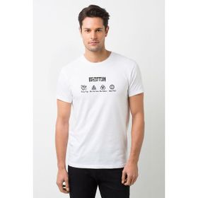 Qivi Led Zeppelin Baskılı Beyaz Erkek T-shirt