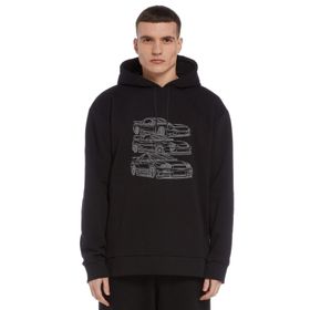 Qivi Legendary Jdm Crew Nissan Skyline R34 Baskılı Siyah Erkek Uzun Kol Örme Sweatshirt