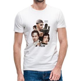 Qivi Leon Mathilda the Professional Sevginin Baskılı Beyaz Erkek T-shirt