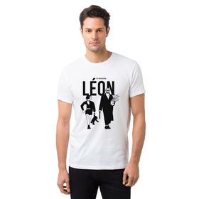Qivi Leon Mathilda the Professional Sevginin Baskılı Beyaz Erkek T-shirt