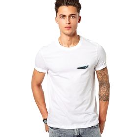 Qivi Leon St Far Baskılı Beyaz Erkek T-shirt