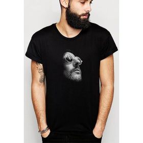 Qivi Leon The Professional 12 Baskılı Siyah Erkek Örme T-shirt