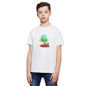 Qivi Lizzy Zooba Battle Royale Baskılı Beyaz Unisex Çocuk T-shirt