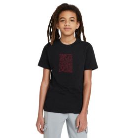 Qivi Love Joy Peace Baskılı Siyah Unisex Çocuk T-shirt