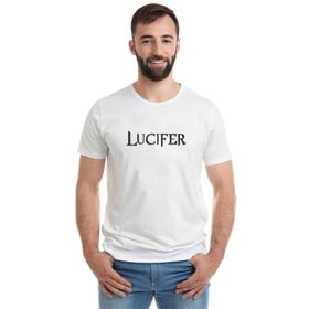 Qivi Lucifer Baskılı Beyaz Erkek T-shirt