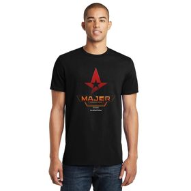 Qivi Major Cs Go 2 Champion Baskılı Siyah Erkek Örme T-shirt