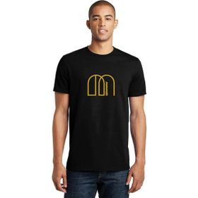 Qivi Mamamoo Logo Baskılı Siyah Erkek Örme T-shirt