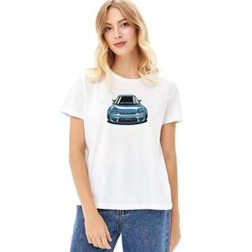 Qivi Mazda Rx7 Fd3s Baskılı Beyaz Kadın Örme T-shirt