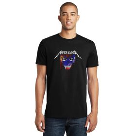 Qivi Metallica Concert Sioux Falls Rock Metal Baskılı Siyah Erkek Örme T-shirt