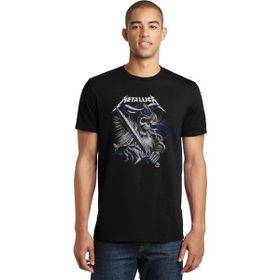Qivi Metallica Hartwall Arena Finland 2018 Rock Baskılı Siyah Erkek Örme T-shirt