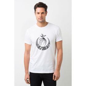 Qivi Mevlana Baskılı Beyaz Erkek T-shirt