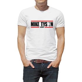 Qivi Mike Tyson Academy Baskılı Beyaz Erkek T-shirt