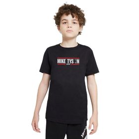 Qivi Mike Tyson Academy Baskılı Siyah Unisex Çocuk T-shirt