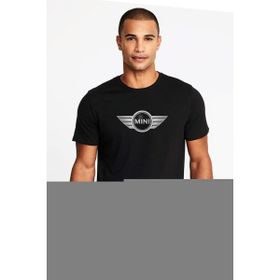 Qivi Mini Baskılı Siyah Erkek Örme T-shirt