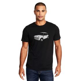 Qivi Mini White Baskılı Siyah Erkek Örme T-shirt