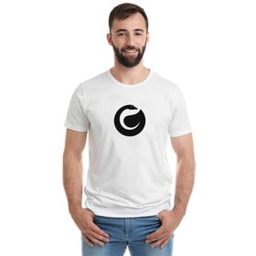 Qivi Minimalist Logo Siyah Erkek Örme T-shirt