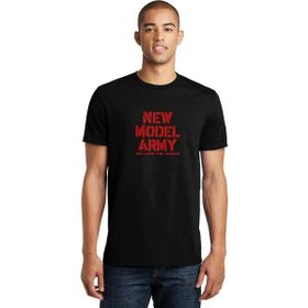 Qivi Model Army We Love The World Baskılı Siyah Erkek Örme T-shirt