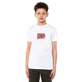 Qivi Morbid Angel Logo Baskılı Beyaz Unisex Çocuk T-shirt