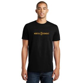 Qivi Mortal Kombat 11 Logo Baskılı Siyah Erkek Örme T-shirt