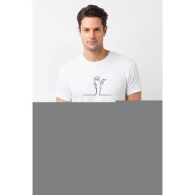 Qivi Mr Linea Explain White Edition Baskılı Beyaz Erkek T-shirt
