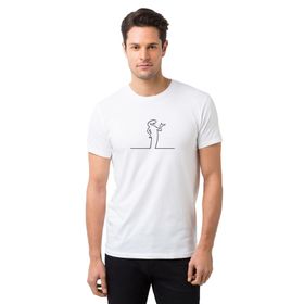 Qivi Mr Linea Explain White Edition Baskılı Beyaz Erkek T-shirt