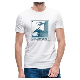 Qivi Müslüm Baba Birde Benden Dinleyin Baskılı Beyaz Erkek T-shirt