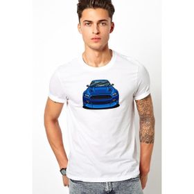 Qivi Mustang Baskılı Beyaz Erkek T-shirt