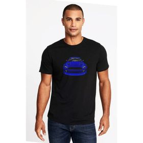 Qivi Mustang Baskılı Siyah Erkek Örme T-shirt