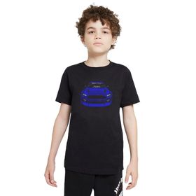 Qivi Mustang Baskılı Siyah Unisex Çocuk T-shirt