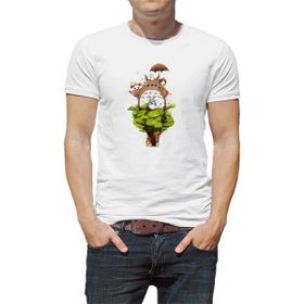 Qivi My Neighbor Komşum Totoro Baskılı Beyaz Erkek T-shirt